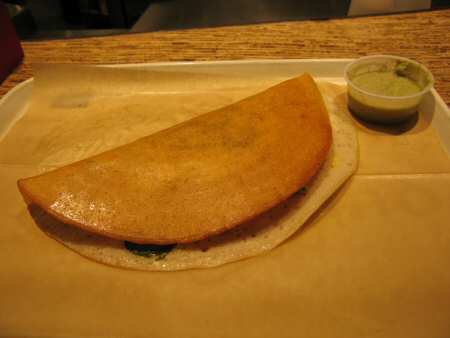 dosateria breakfast dosa green chilli coconut chutney