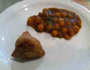 indian taj tasteless samosa channa masala