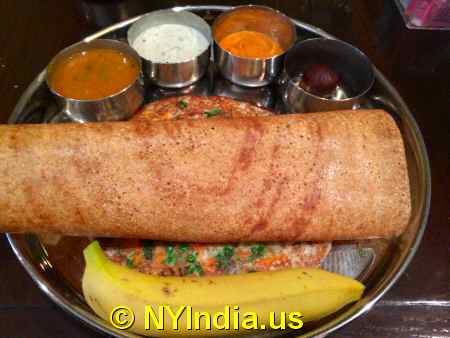 Masala Dosa Chutneys Sambar image © NYIndia.us