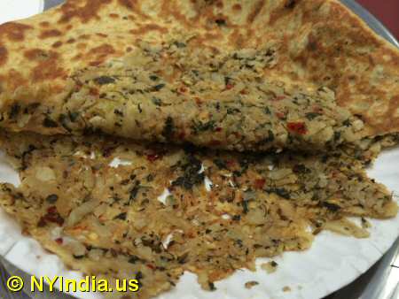 Chandni Restaurant NYC Gobi Paratha © nyindia.us