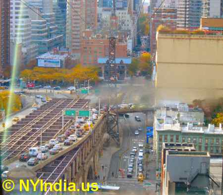 Queensboro Bridge near Adyar Ananda Bhavan NYC © nyindia.us