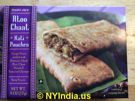 Trader Joe's NYC Aloo Chaat Kati Pouches Box image © NYIndia.us