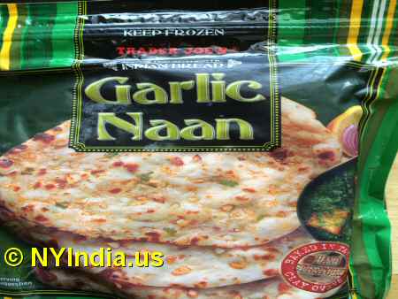 Trader Joe's NYC Garlic Naan Packet image © NYIndia.us