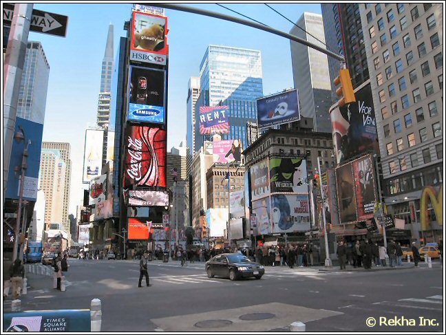 times square picture © NYIndia.us & Rekha Inc