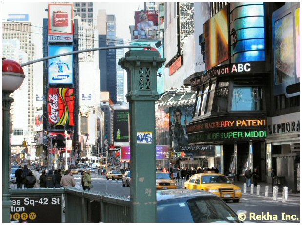 times square picture © NYIndia.us & Rekha Inc