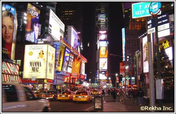 times square picture © NYIndia.us & Rekha Inc